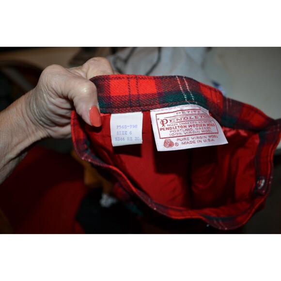 Vintage Pendleton Skirt Red Wool Plaid Timeless - Picture 6 of 6